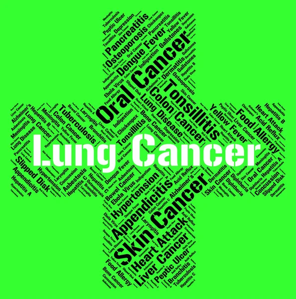 Lung Cancer Means Poor Health And Attack — Stock Photo, Image