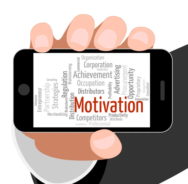 Motivation Word Represents Do It Now And Motivate — Stock Photo, Image