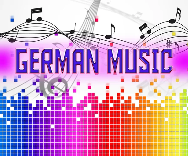 La música alemana representa la banda sonora y Deutsche — Foto de Stock