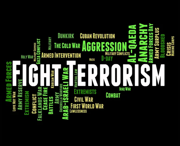 Kampf gegen den Terrorismus bedeutet Terroristen Entführer und Objekt — Stockfoto
