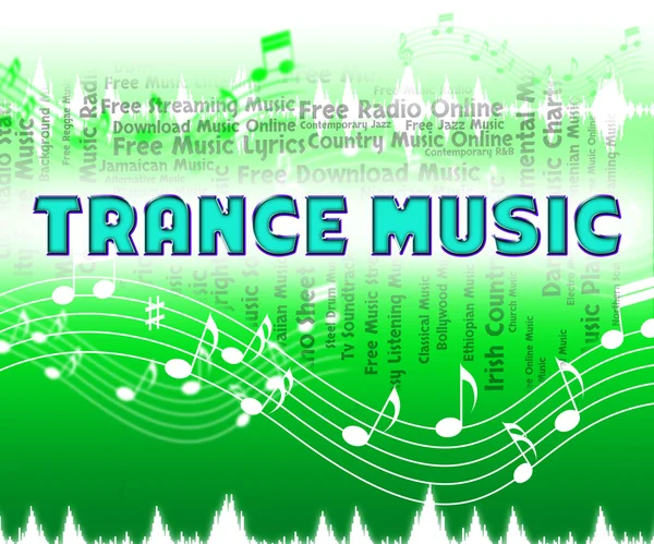 Muzyki trance oznacza ścieżki dźwiękowe i Audio — Zdjęcie stockowe