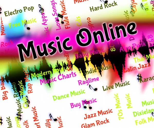 World Wide Web ve Harmonies Müzik Online gösterir — Stok fotoğraf