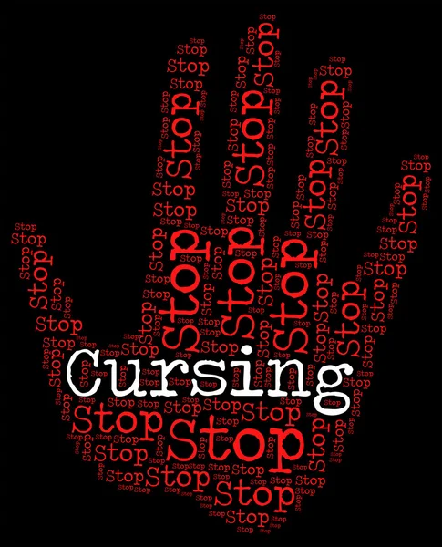 Stop Cursing Means Foul Mouthed And Blaspheme — Stock Photo, Image