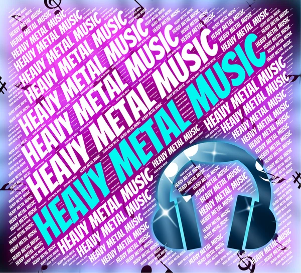 Heavy Metal muziek middelen geluidsspoor en Headbangers — Stockfoto