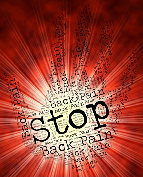 Stop hátfájás eszközöket tilos dobog és a szívfájdalom — Stock Fotó