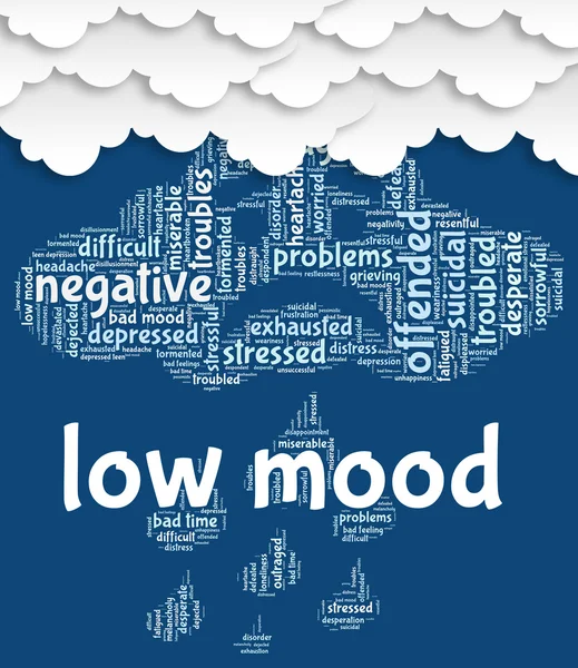 Low Mood Represents Grief Stricken And Depressed — Stock Photo, Image