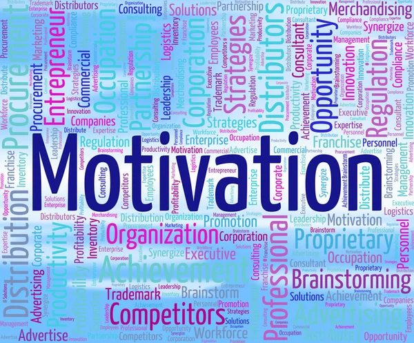 Motivation Word Represents Do It Now And Motivate — Stock Photo, Image