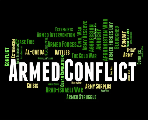 Armed Conflict Represents Word Clash And War — Stock Photo, Image