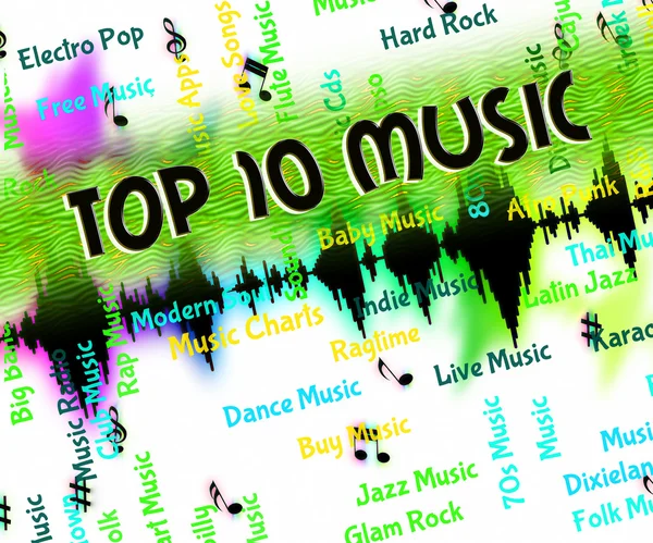 Gráficos de música Indica banda sonora y melodías — Foto de Stock