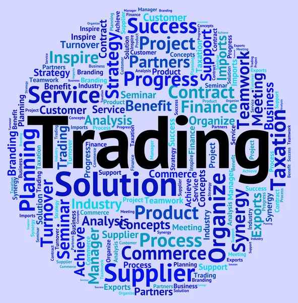 Trading Word indique les entreprises commerciales et l'exportation — Photo