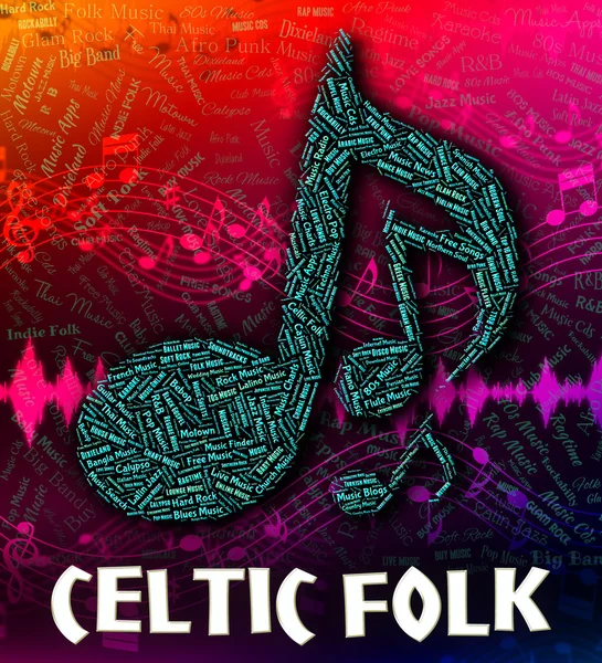 Celtic Folk mostra trilha sonora e áudio — Fotografia de Stock