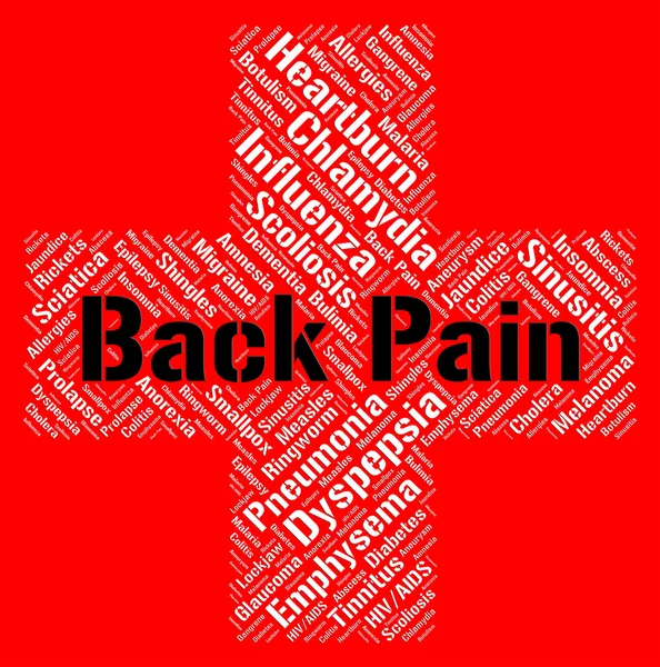 Back Pain Shows Poor Health And Ailment — Stock Photo, Image