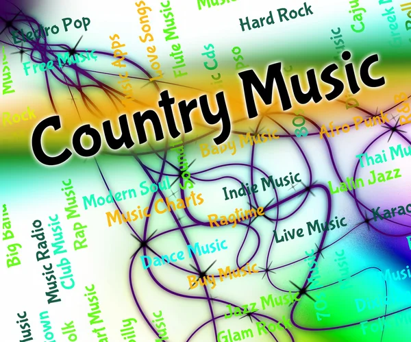 Country hudba představuje zvukových stop a Audio — Stock fotografie