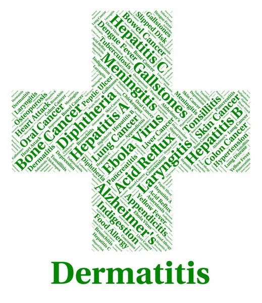 Dermatitis Illness Indicates Skin Disease And Afflictions — Stock Photo, Image