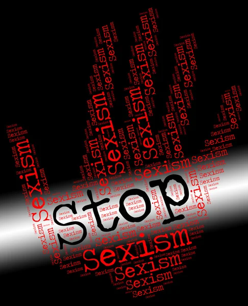 Stop Sexism Represents Gender Prejudice And Control — Stock Photo, Image