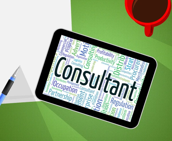 Consultant Word Indicates Experts Authority And Counsellor — Stock Photo, Image