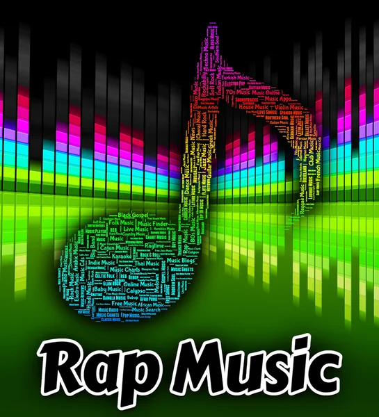 Rap Music Shows Sound Track And Audio — Stock Photo, Image