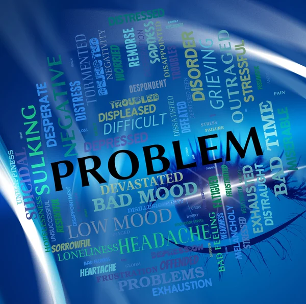 Problemwort bedeutet Dilemma Missgeschick und Problem — Stockfoto