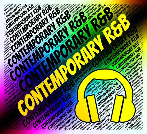 Contemporary R&B Represents Rhythm And Blues And Rnb — Stock Photo, Image