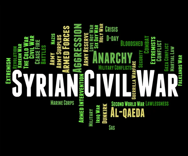 Syriska inbördeskriget representerar militära åtgärder och Assad — Stockfoto