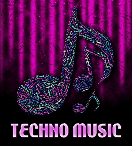 Techno müzik akustik ve elektrik caz gösterir — Stok fotoğraf