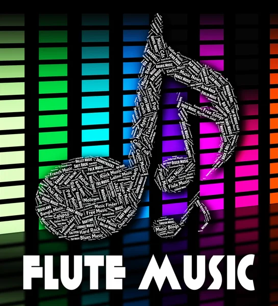 Флейта музика означає звукову доріжку і звук — стокове фото