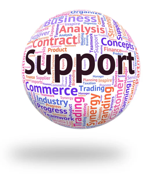Support Word signifie assistance textuelle et assistance — Photo