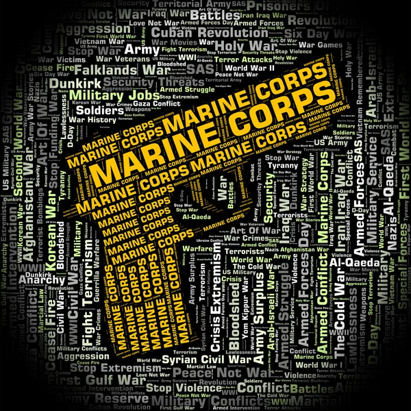 Marine Corps vertegenwoordigt amfibische oorlogvoering en Marine — Stockfoto