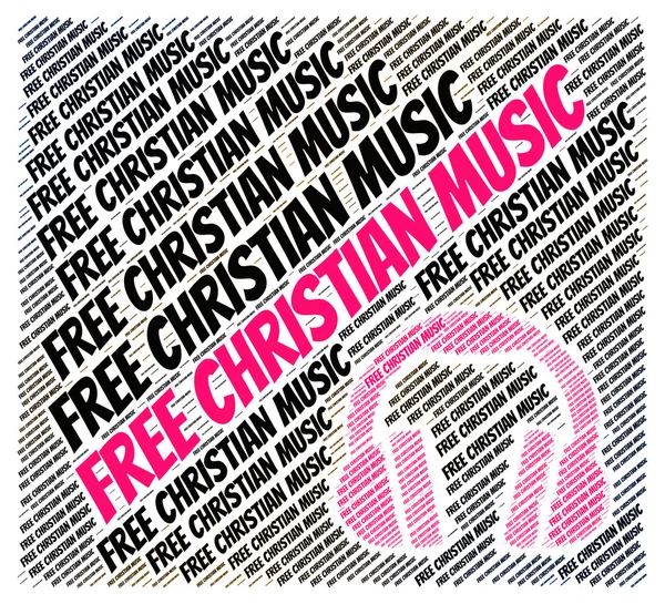 Free Christian Music Means With Our Compliments And Christianity — Stock Photo, Image