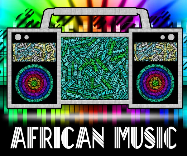 Afrikansk musik visar ljudspår och akustisk — Stockfoto