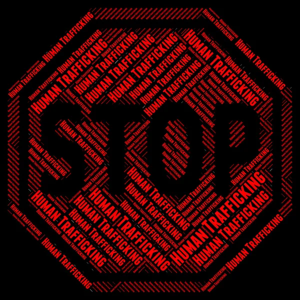 Stop traffico di esseri umani indica il matrimonio forzato e il crimine — Foto Stock