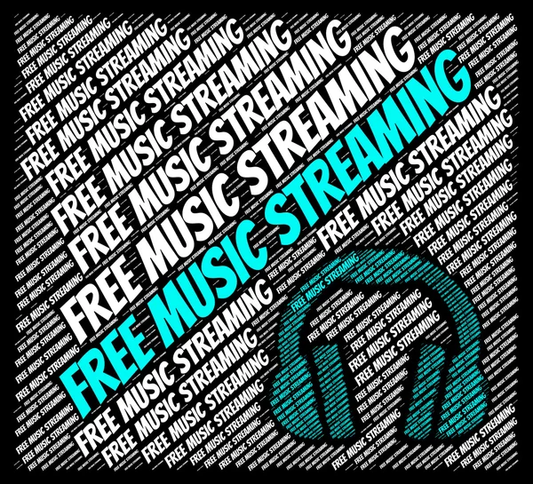 Free Music Streaming Representa para nada e acústico — Fotografia de Stock