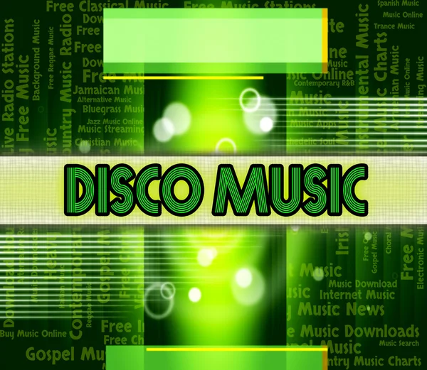 Disco Music Indica tracce sonore e danza — Foto Stock