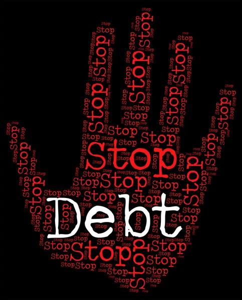 表す金融債務と制御を停止します。 — ストック写真