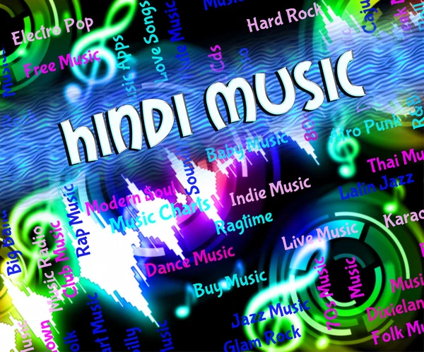 Música hindi Representa trilhas sonoras e hindustani — Fotografia de Stock
