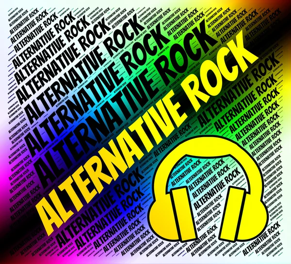 Alternative Rock Shows Sound Tracks And Acoustic — Stock Photo, Image