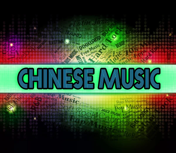 La música china representa bandas sonoras y asiáticas — Foto de Stock