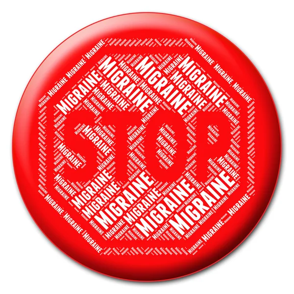 Stop Migraine représente la maladie neurologique et le danger — Photo