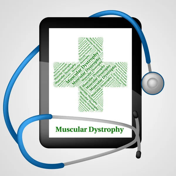 Distrofia Muscular Indica Ill Saúde e Aflição — Fotografia de Stock