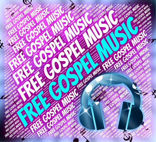 Free Gospel Music Indicates Sound Tracks And Acoustic — Stock Photo, Image