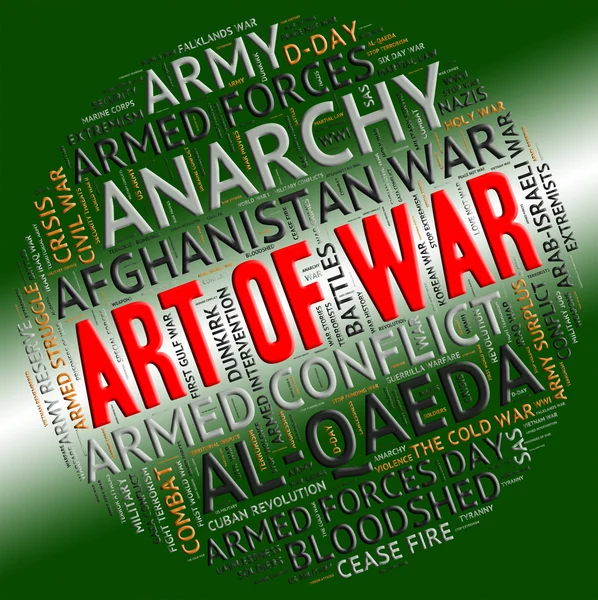 Art Of War Indica Azione Militare e Parola — Foto Stock