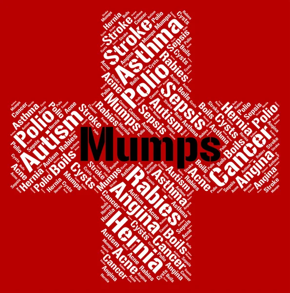 Mumps Word Means Poor Health And Ailments — Stock Image Mumps Word Means Poor Health And Ailments Stock Photo