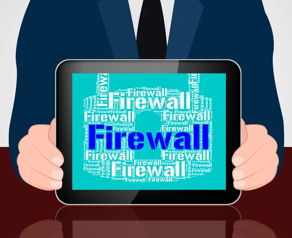 Firewall-Sperre bedeutet keinen Zugriff und keine Verteidigung — Stockfoto