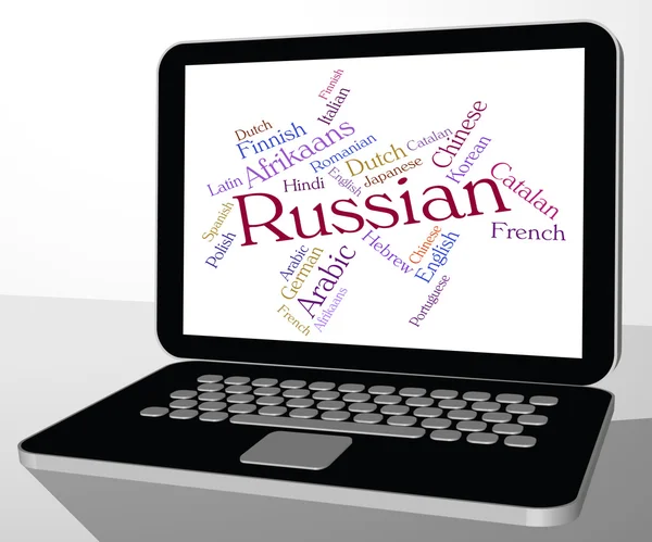 Rusça dil çevirmen Lingo temsil eder ve yabancı — Stok fotoğraf