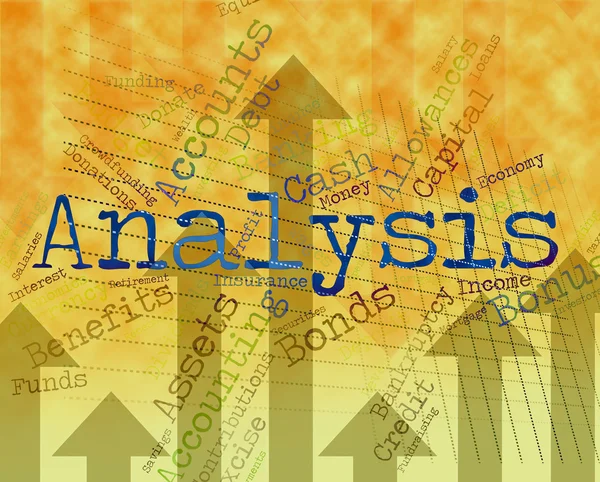 Análisis Word significa análisis y análisis de datos — Foto de Stock