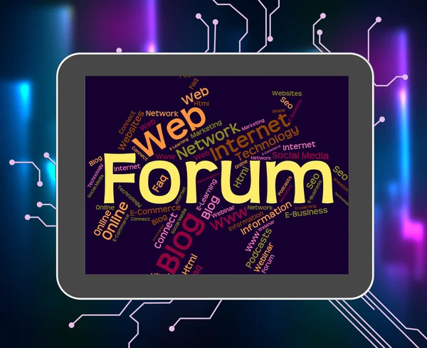 Forum Word toont sociale Media en Chat — Stockfoto