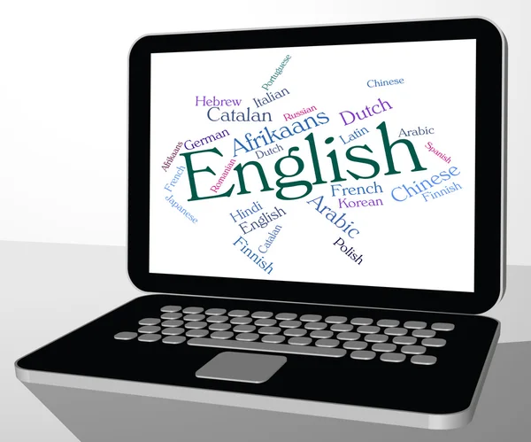 English Language Represents Britain Languages And Text — Stock Photo, Image