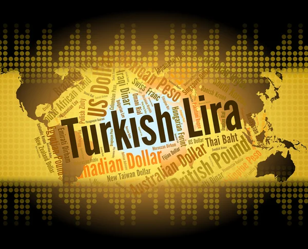 Lira turca Representa a Turquia Liras e Moeda — Fotografia de Stock