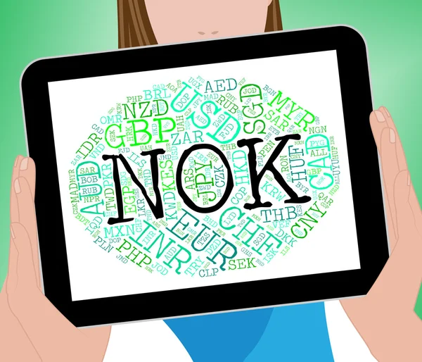 NOK valuta representerar Forex handel och utbyte — Stockfoto