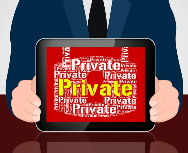 Private Lock Mostra in modo confidenziale parole e parole — Foto Stock